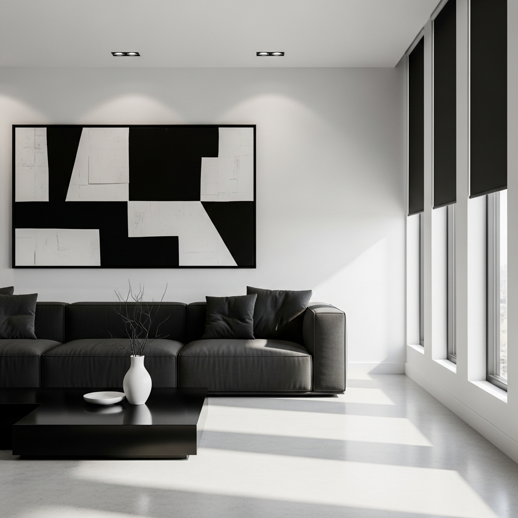 현대적인 디자인, high contrast, no text