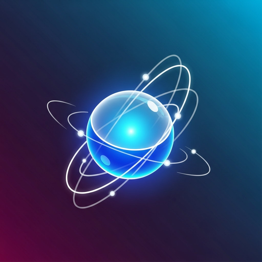 A glowing, abstract representation of an intelligent AI voice assistant icon, surrounded by interconnected lines symbolizing smooth interaction, modern layout, high contrast, gradient background, no text.
