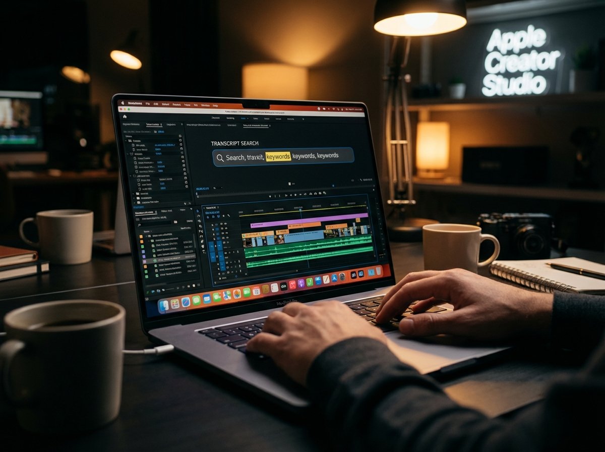 맥북프로에서 파이널 컷 프로로 영상 편집하는 모습