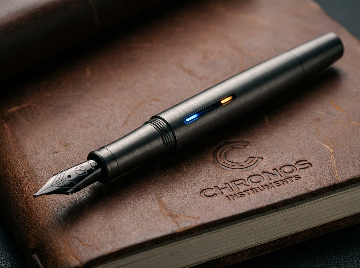 책상 위에 놓인 세련된 디자인의 스마트 펜