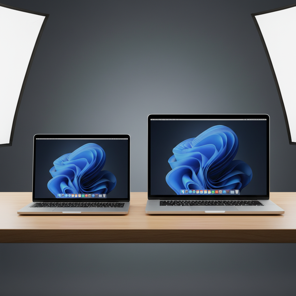 13인치와 15인치 맥북 에어 모델의 나란한 모습