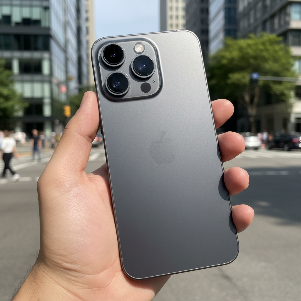 손에 들려 있는 아이폰 16 프로 맥스