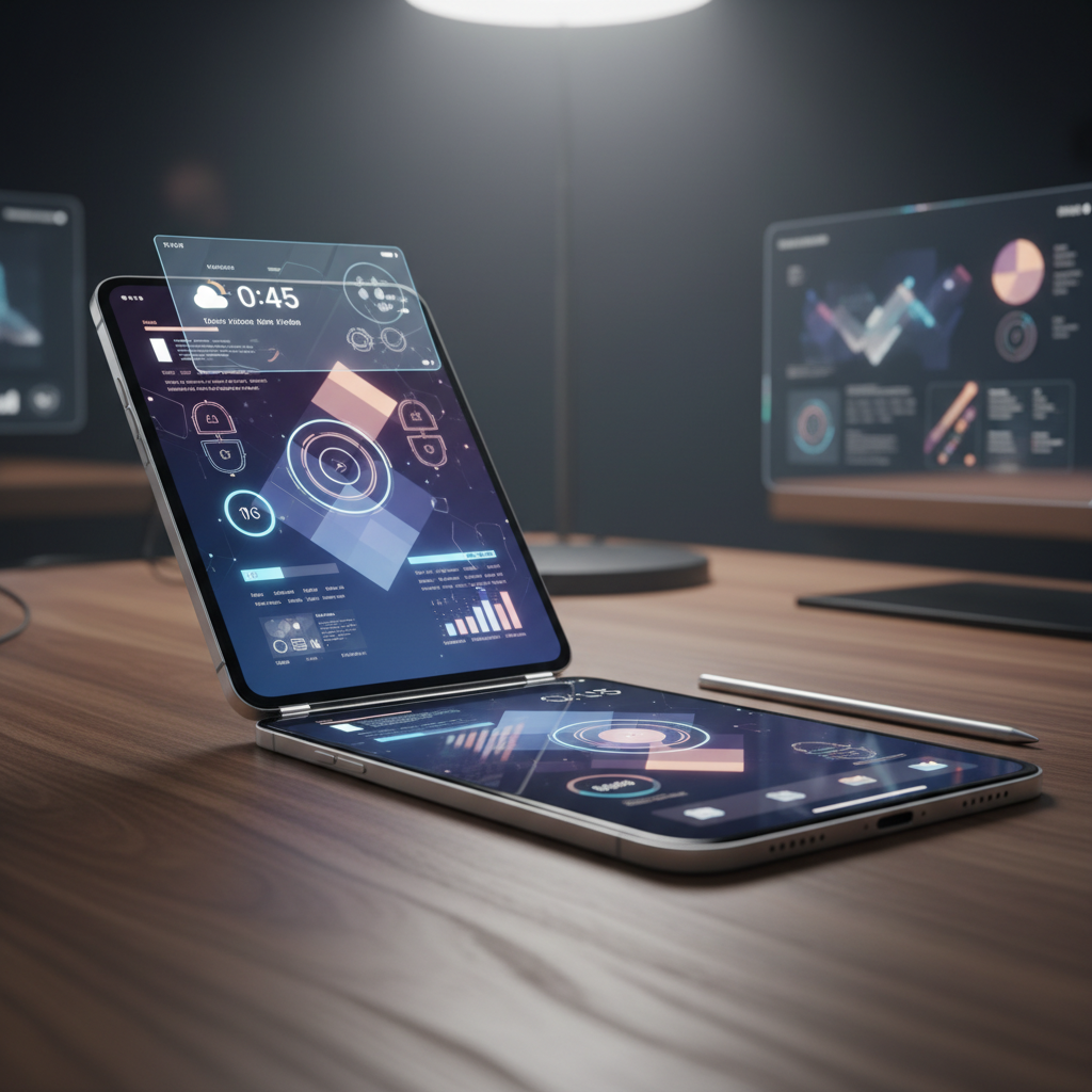 미래지향적인 아이폰 폴드 컨셉 디자인
