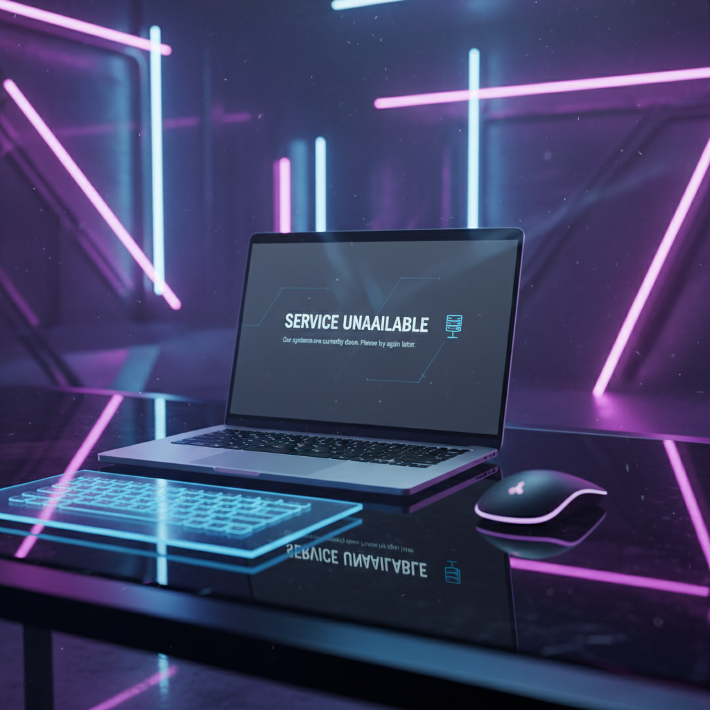 서버 장애로 멈춰버린 디지털 화면