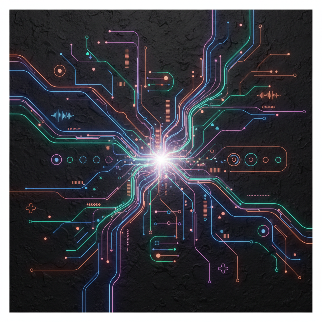 소리 파형으로 시각화된 인터페이스의 미래적 모습