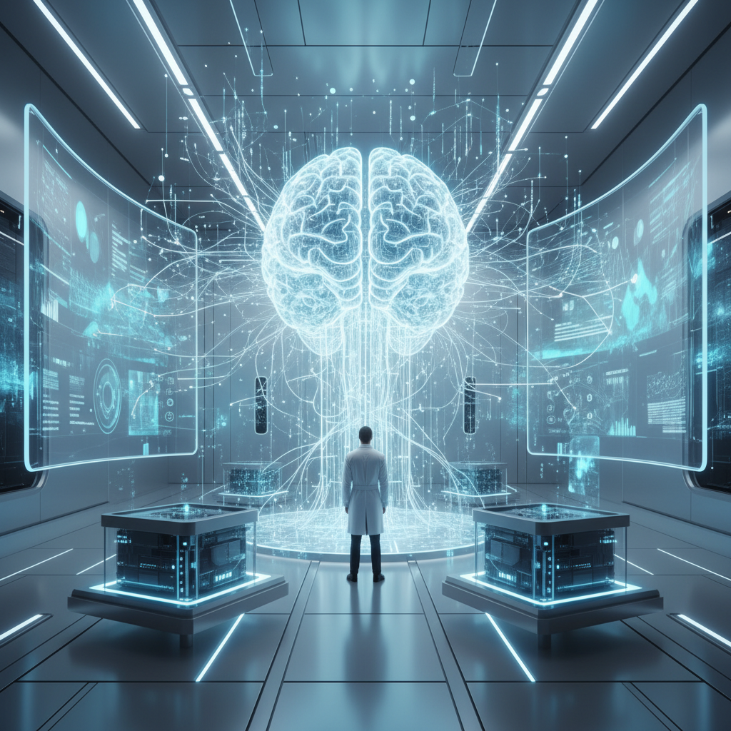 미래 지향적인 인공지능 모델 개념도