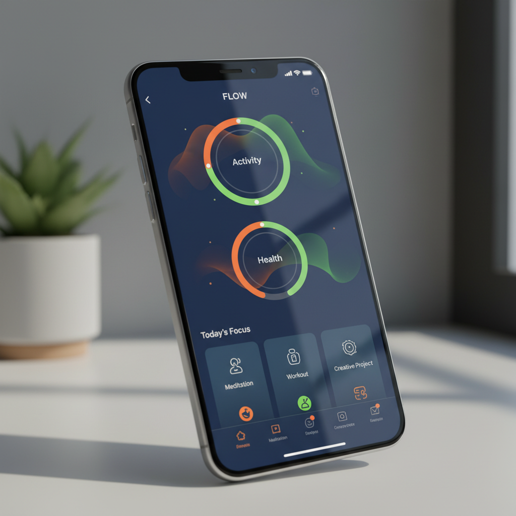 세련된 모바일 앱 인터페이스를 디자인하는 인공지능