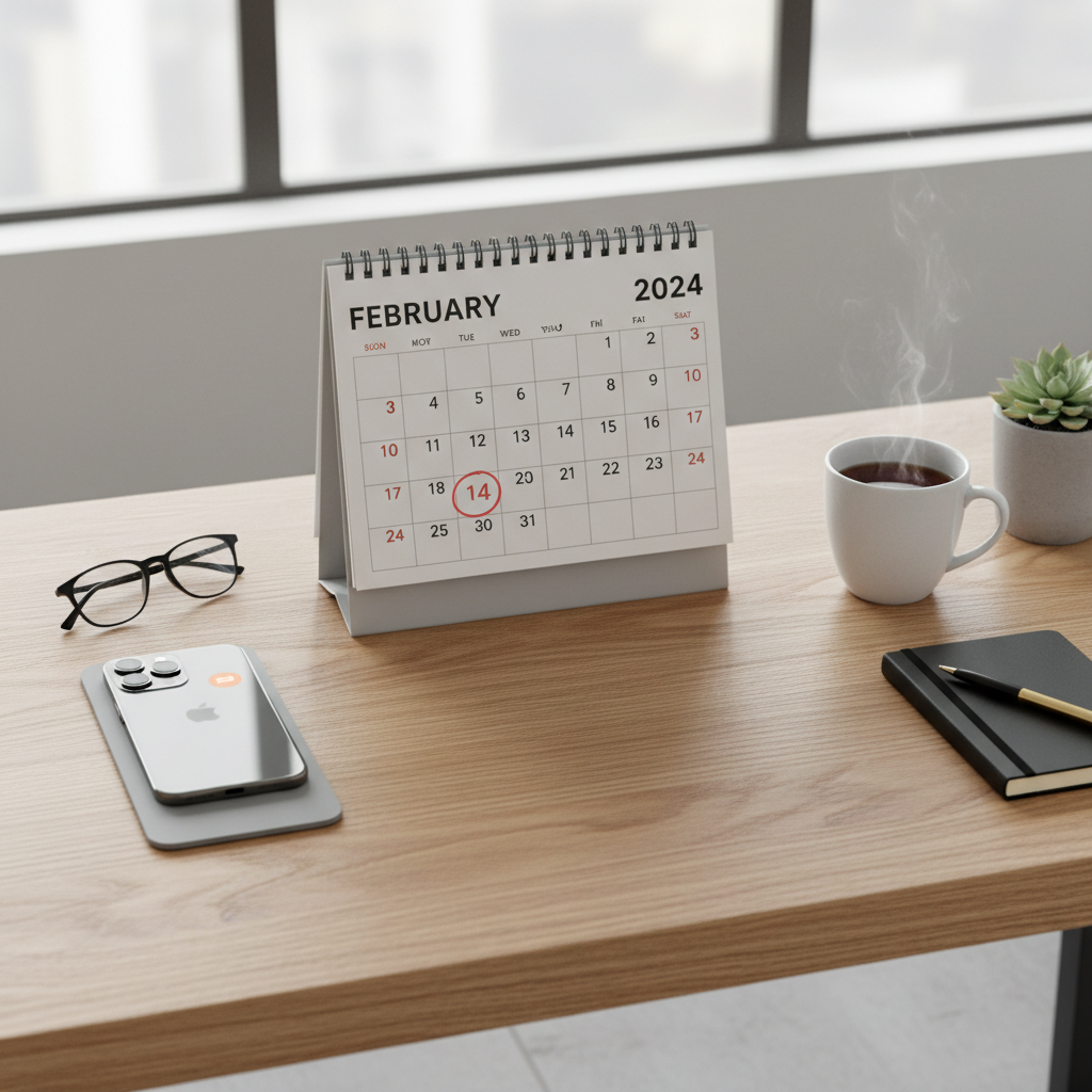 일정표를 보며 업데이트를 기다리는 모습