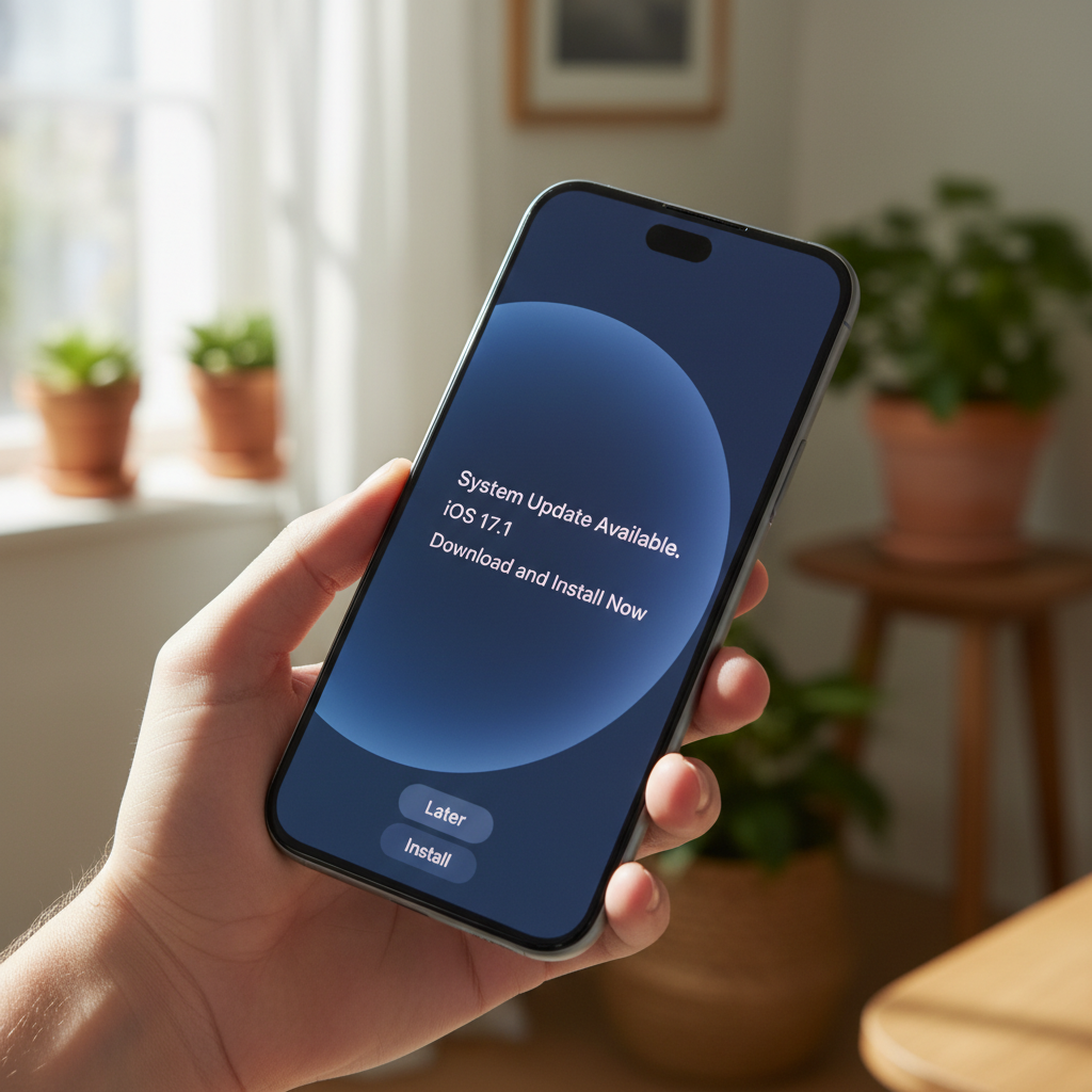 아이폰을 손에 든 사용자의 모습