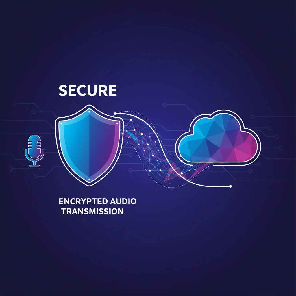 안전하게 보호되는 데이터 전송을 형상화한 그래픽