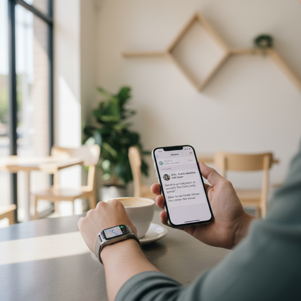 스마트워치와 아이폰의 알림 연동