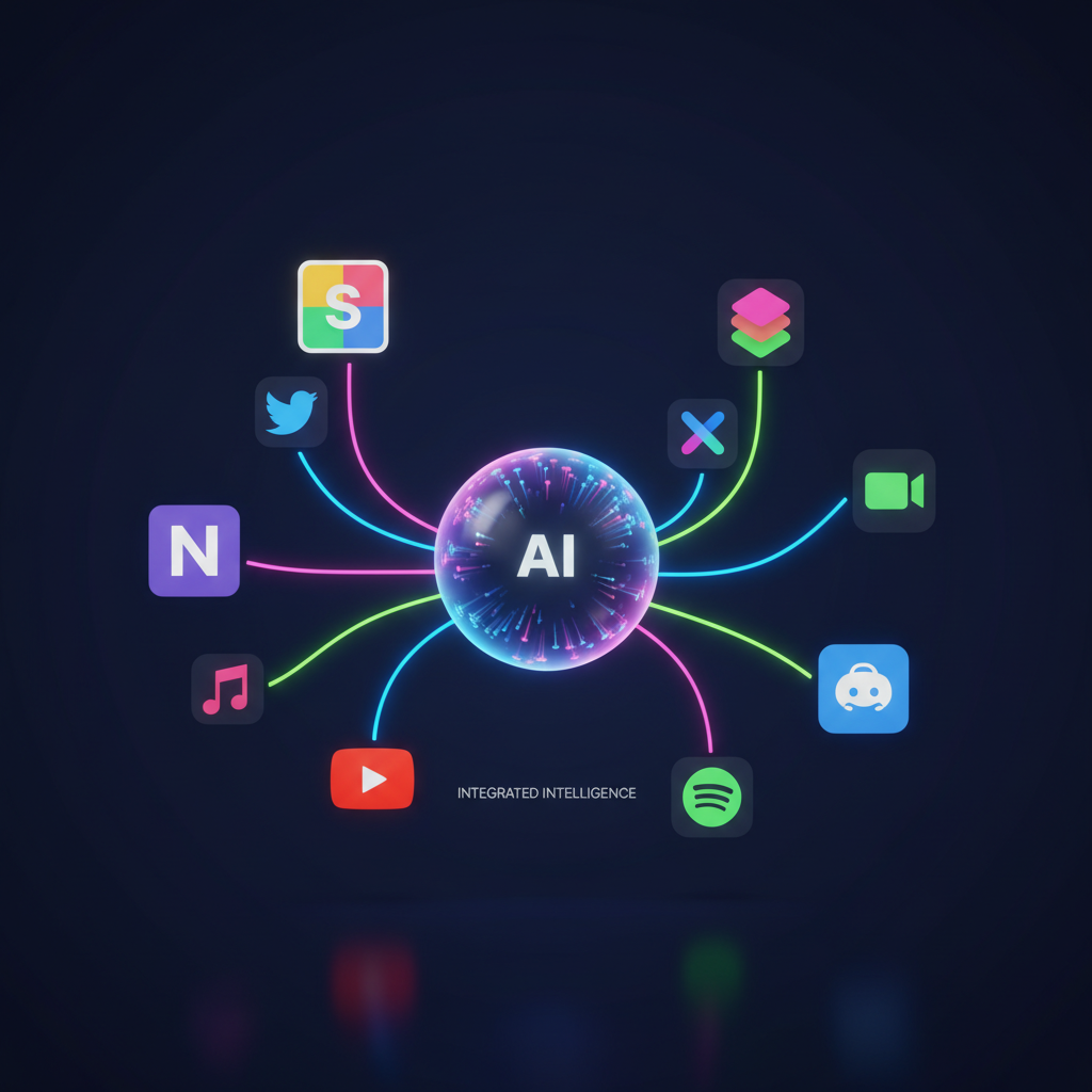 다양한 생산성 앱과 연결된 클로드 시스템