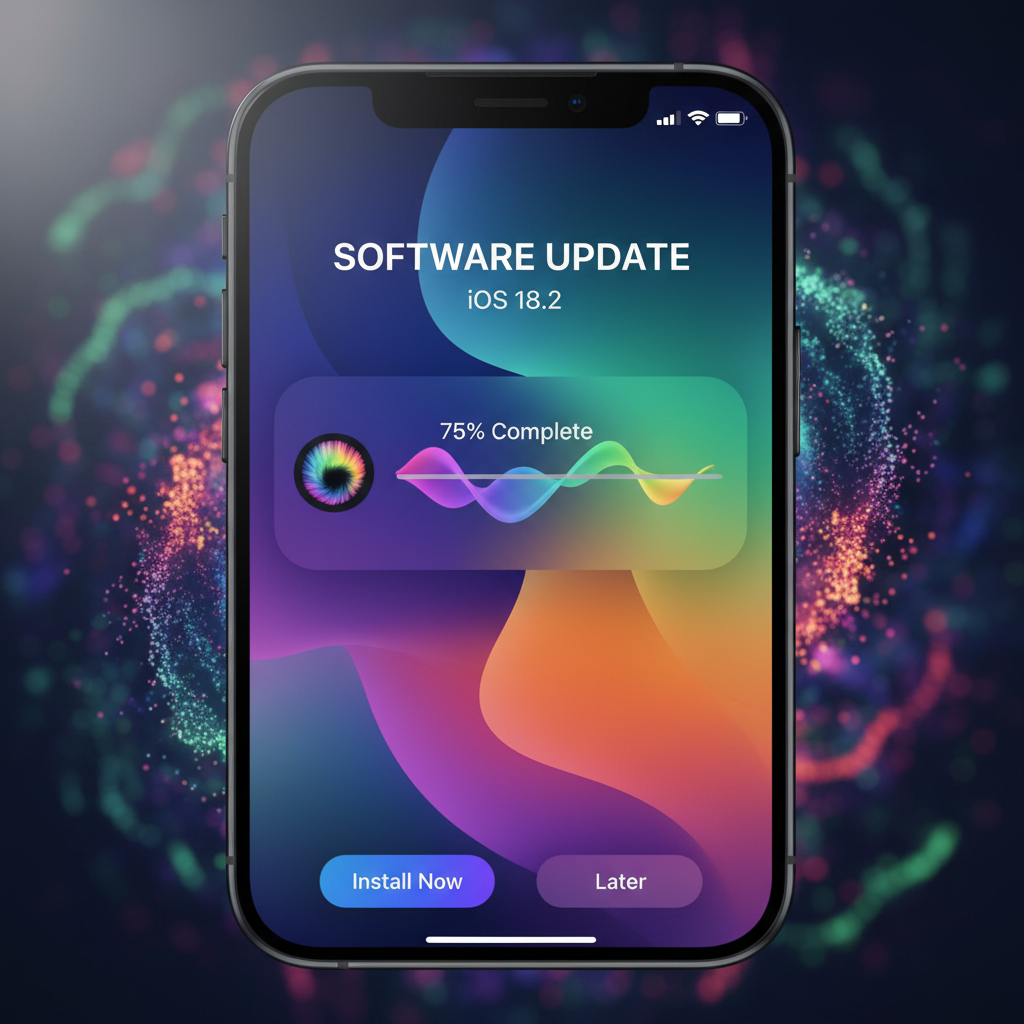 아이폰 업데이트 설정 화면 레이아웃