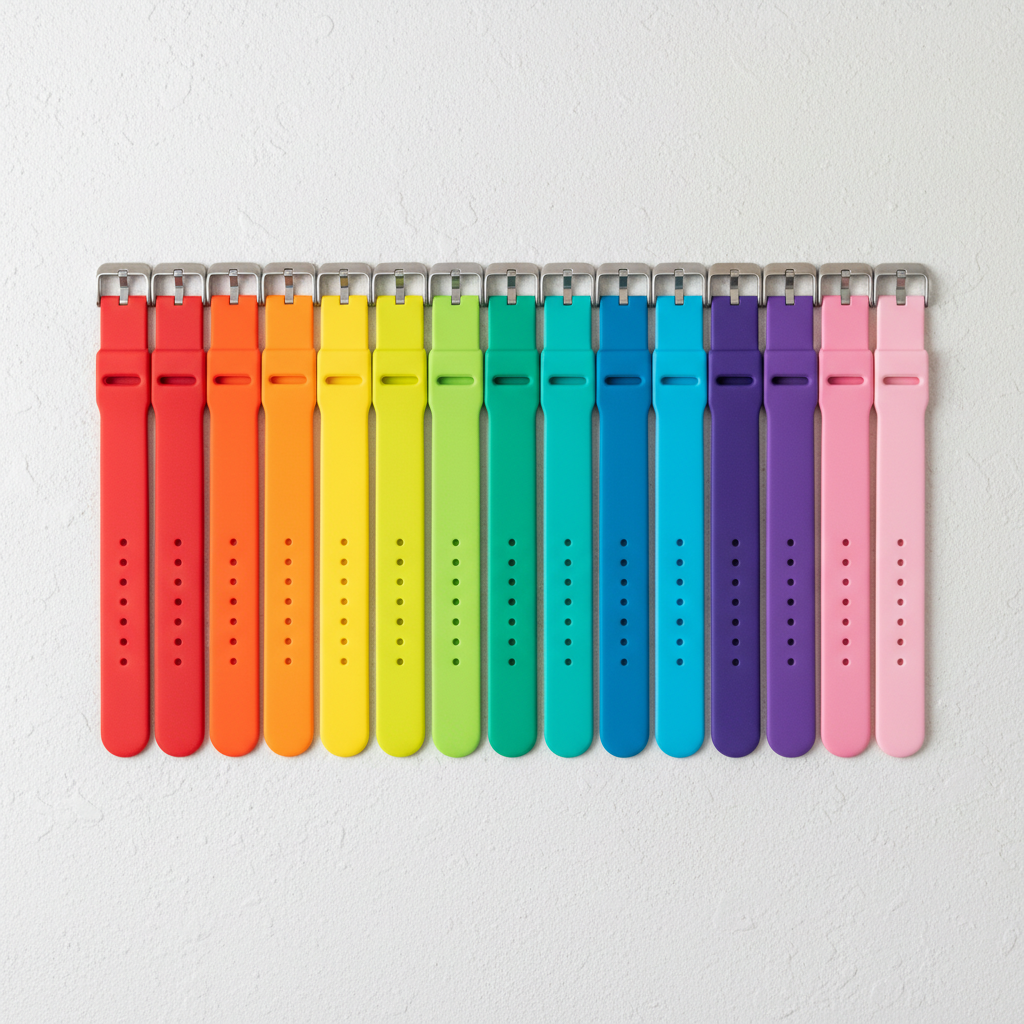 다양한 색상의 애플워치 밴드 컬렉션