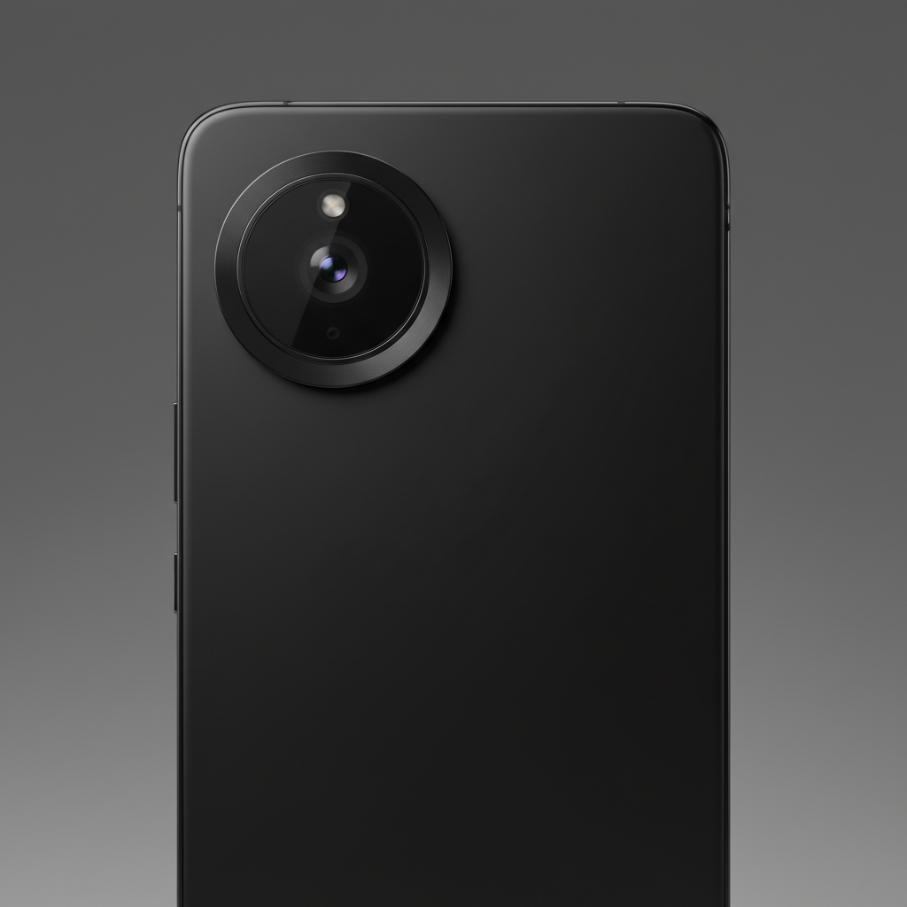 단일 렌즈 카메라가 탑재된 스마트폰 뒷면