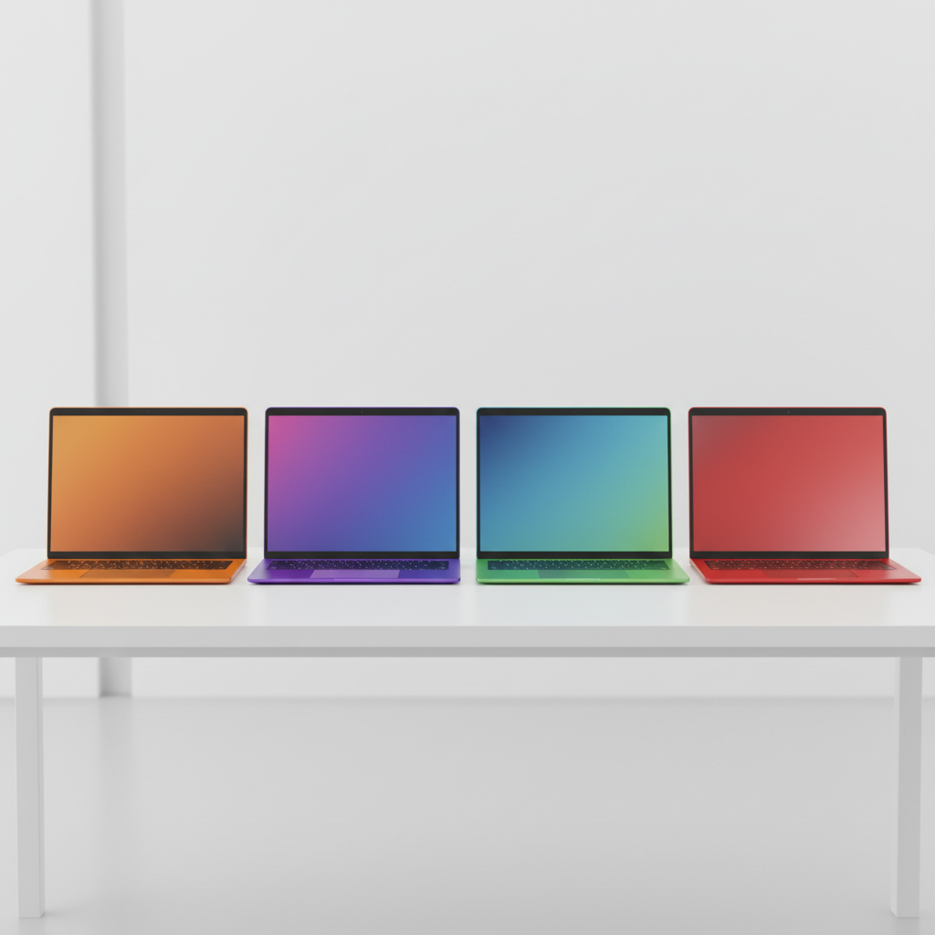 다채로운 색상의 새로운 맥북 디자인