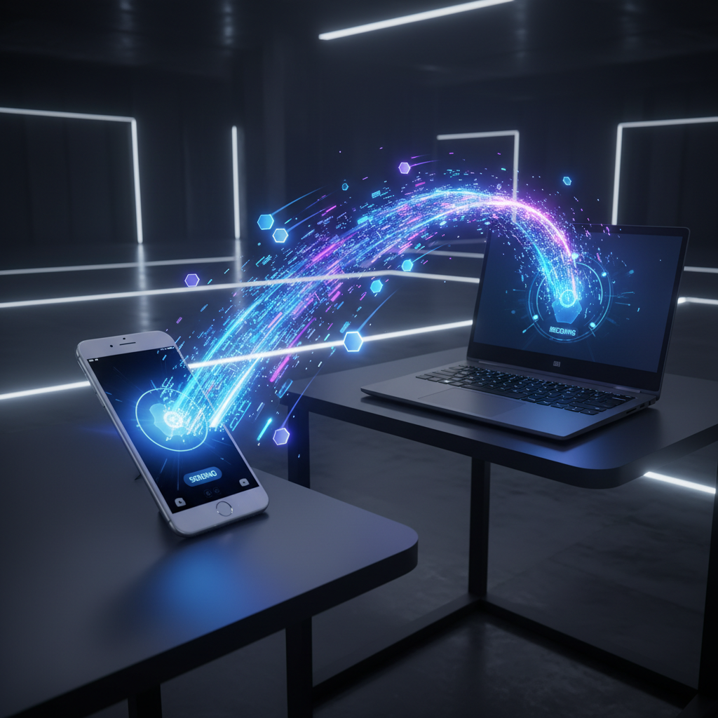 아이폰과 샤오미 기기 간의 무선 데이터 전송