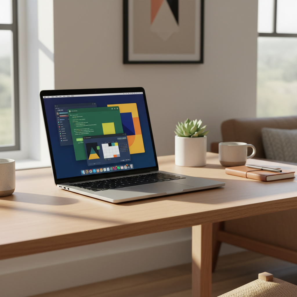 2026년형 신형 M5 맥북 프로의 세련된 디자인