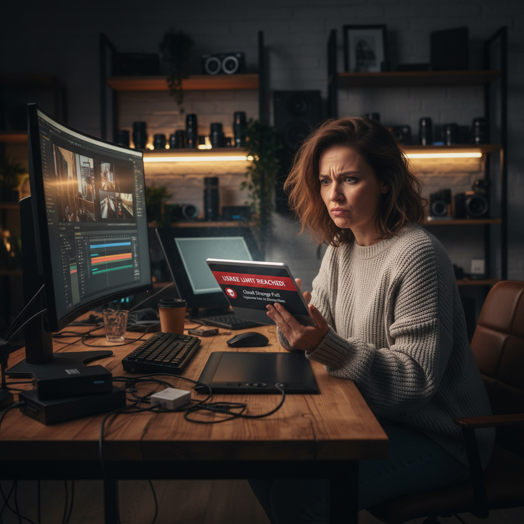 AI 사용 제한에 당황한 사용자