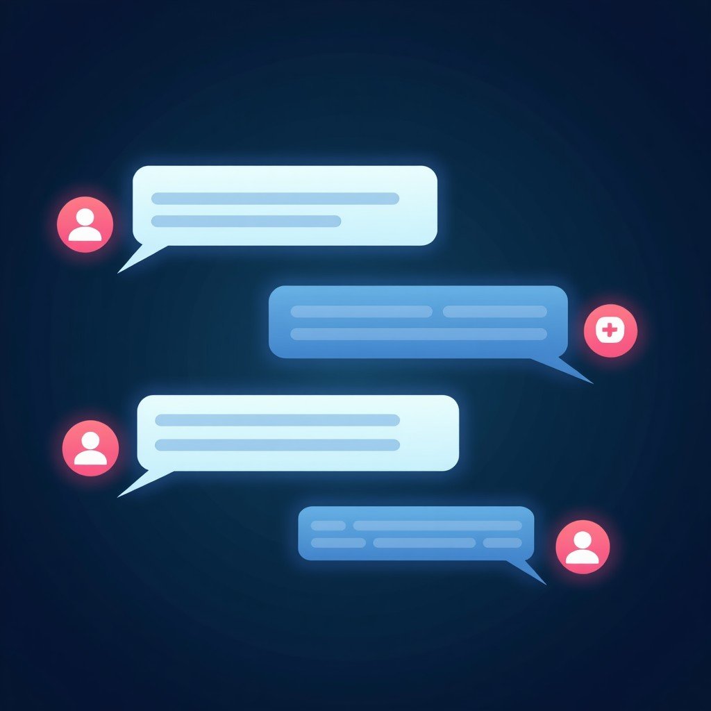 A futuristic digital assistant interface displaying a text conversation, where small unobtrusive Sponsored icons and product links appear beside the chat bubbles. ChatGPT style minimalist UI, modern and sleek layout. 1:1