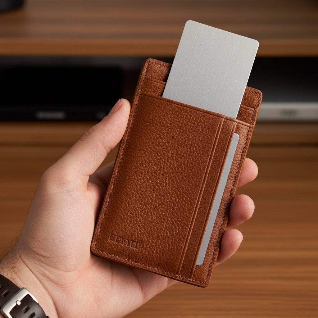 지갑 속에 얇게 들어간 AirCard Pro