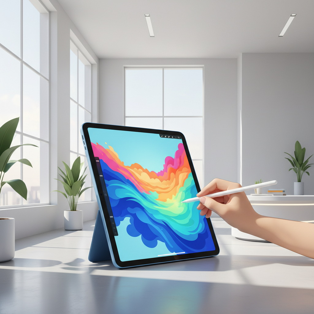 M4 칩을 탑재한 새로운 아이패드 에어 활용 모습