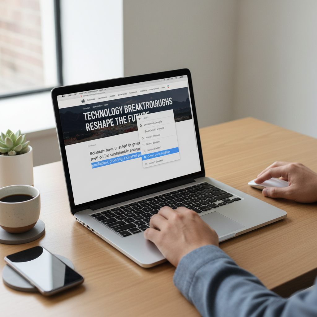 맥 OS 사파리에서 하이라이트 링크 복사 메뉴를 선택하는 모습