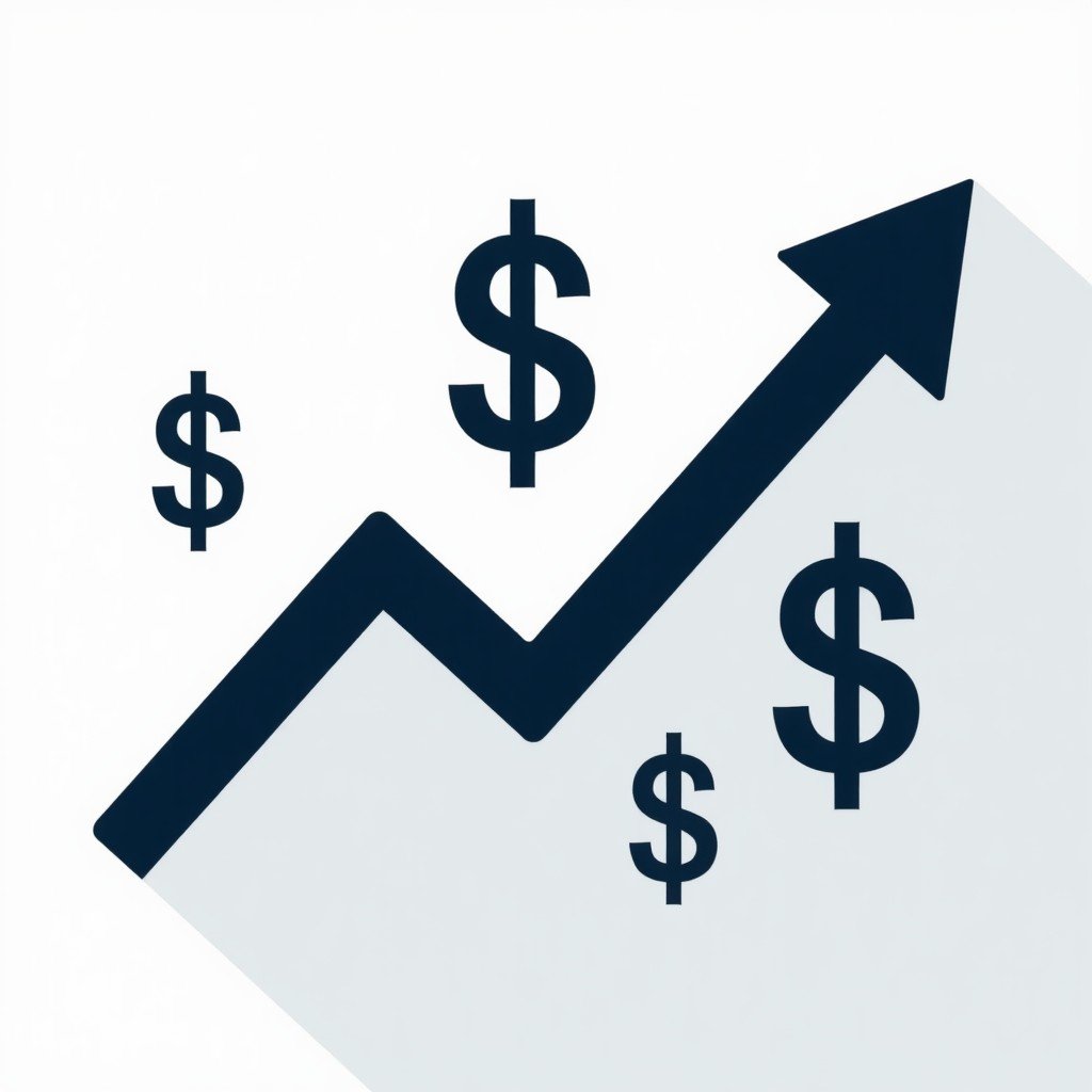 A clean infographic showing an upward arrow and stylized currency symbols representing rising subscription costs, professional and minimalist layout, high contrast, 4:3