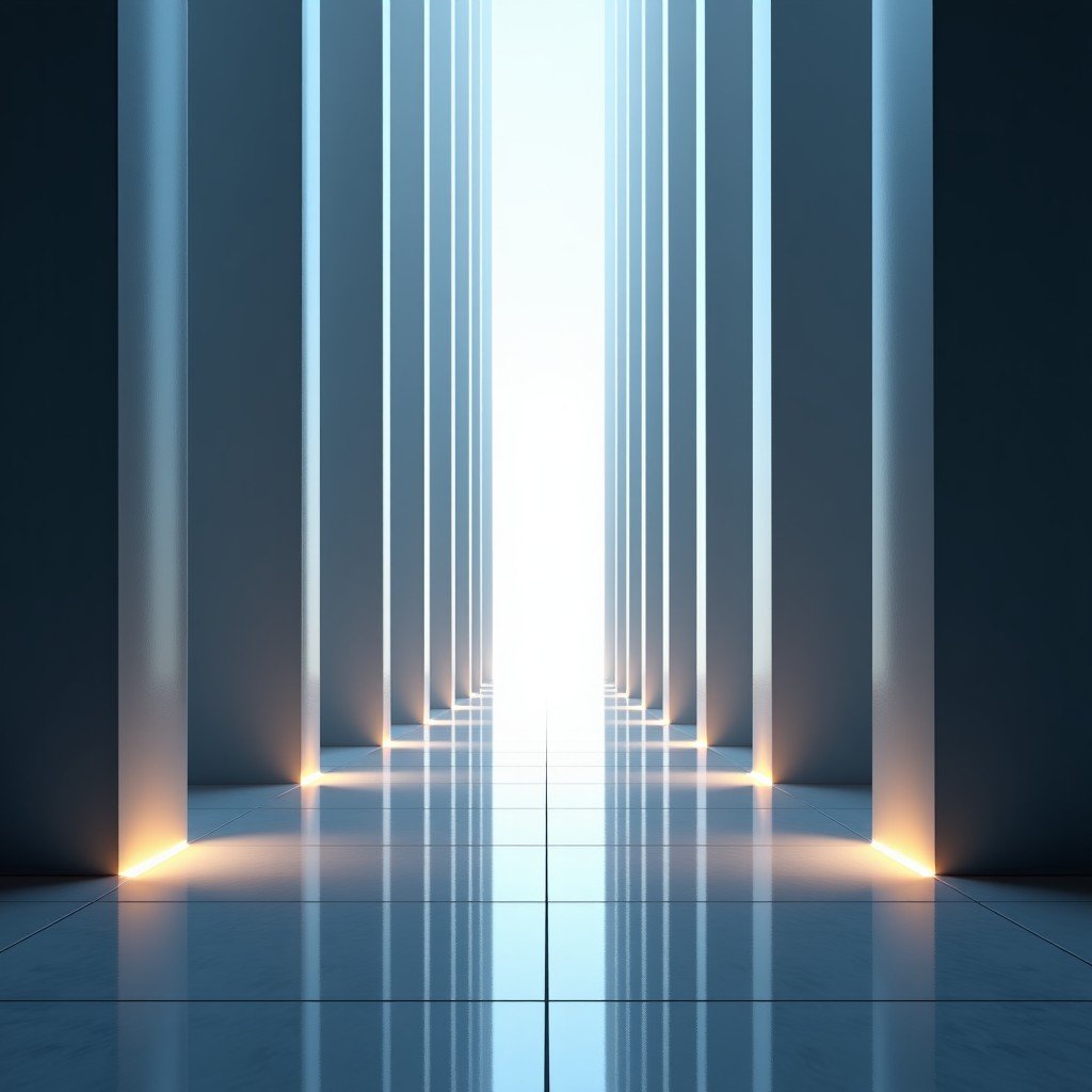 A sophisticated and modern architectural setting symbolizing the harmony of a technology ecosystem, bright and balanced lighting, centered focus, 4:3