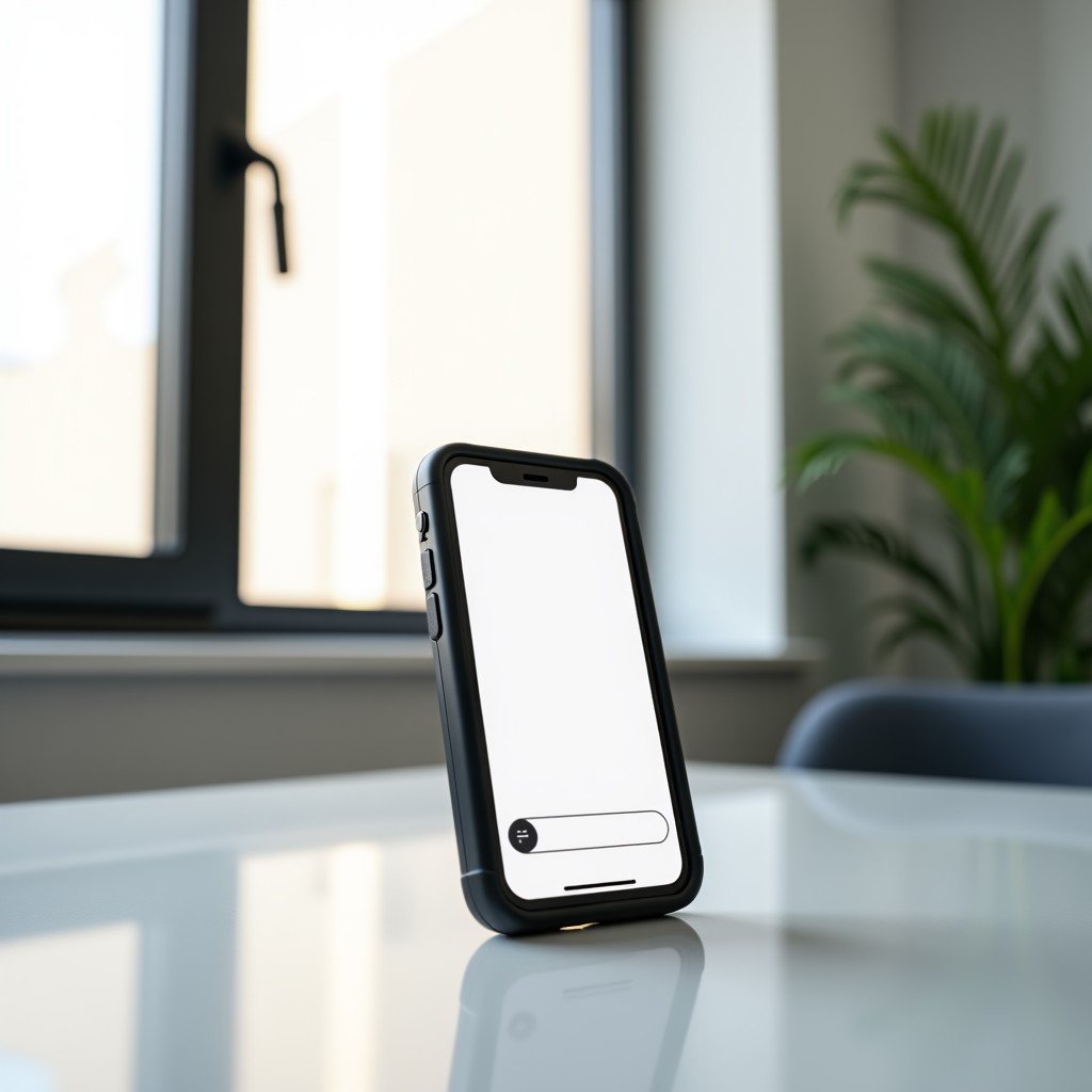 A clean and modern smartphone interface showing an AI chatbot conversation. At the bottom of the screen, there is a subtle and clearly labeled placeholder for a sponsored advertisement. The environment is a bright, minimalist home office with soft natural lighting. No Korean text. 1:1