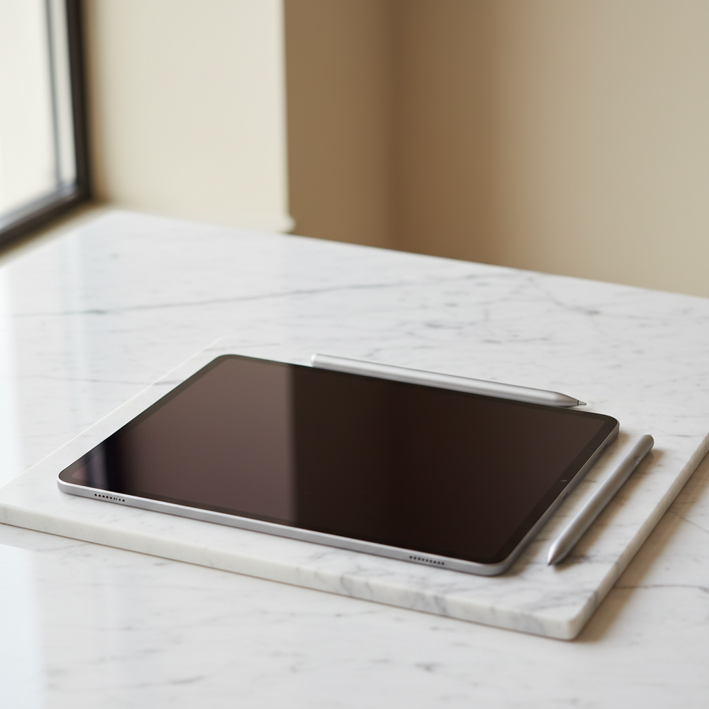 깔끔한 디자인의 태블릿