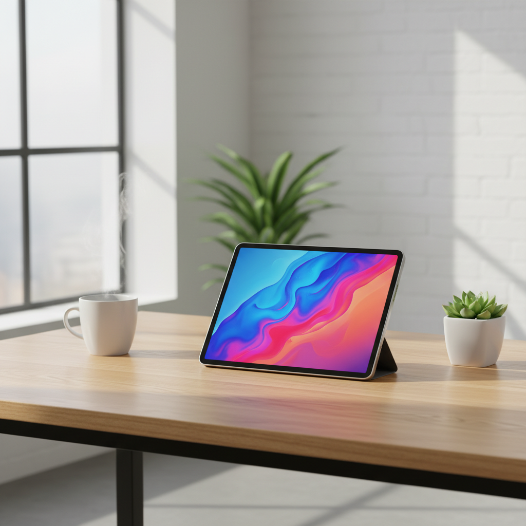 세련된 디자인의 신형 태블릿PC