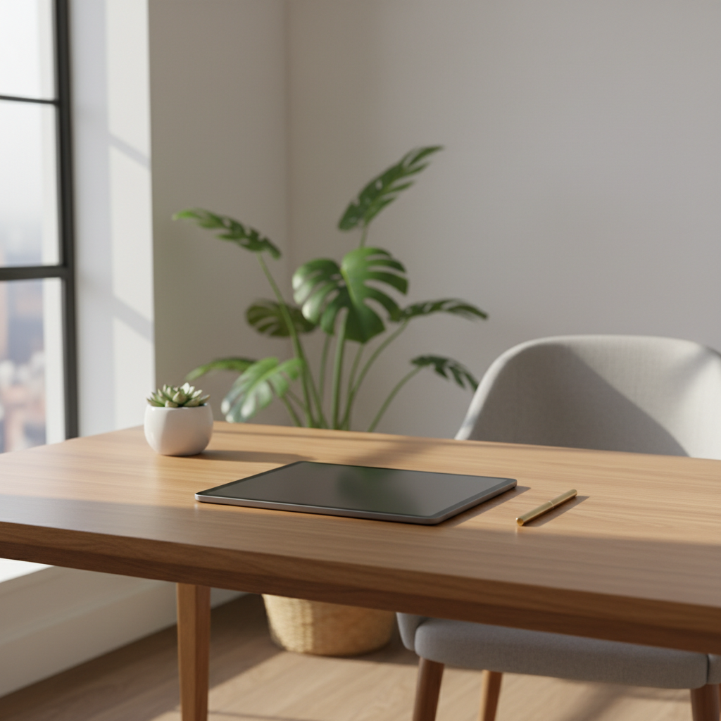 세련된 아이패드 에어 데스크테리어