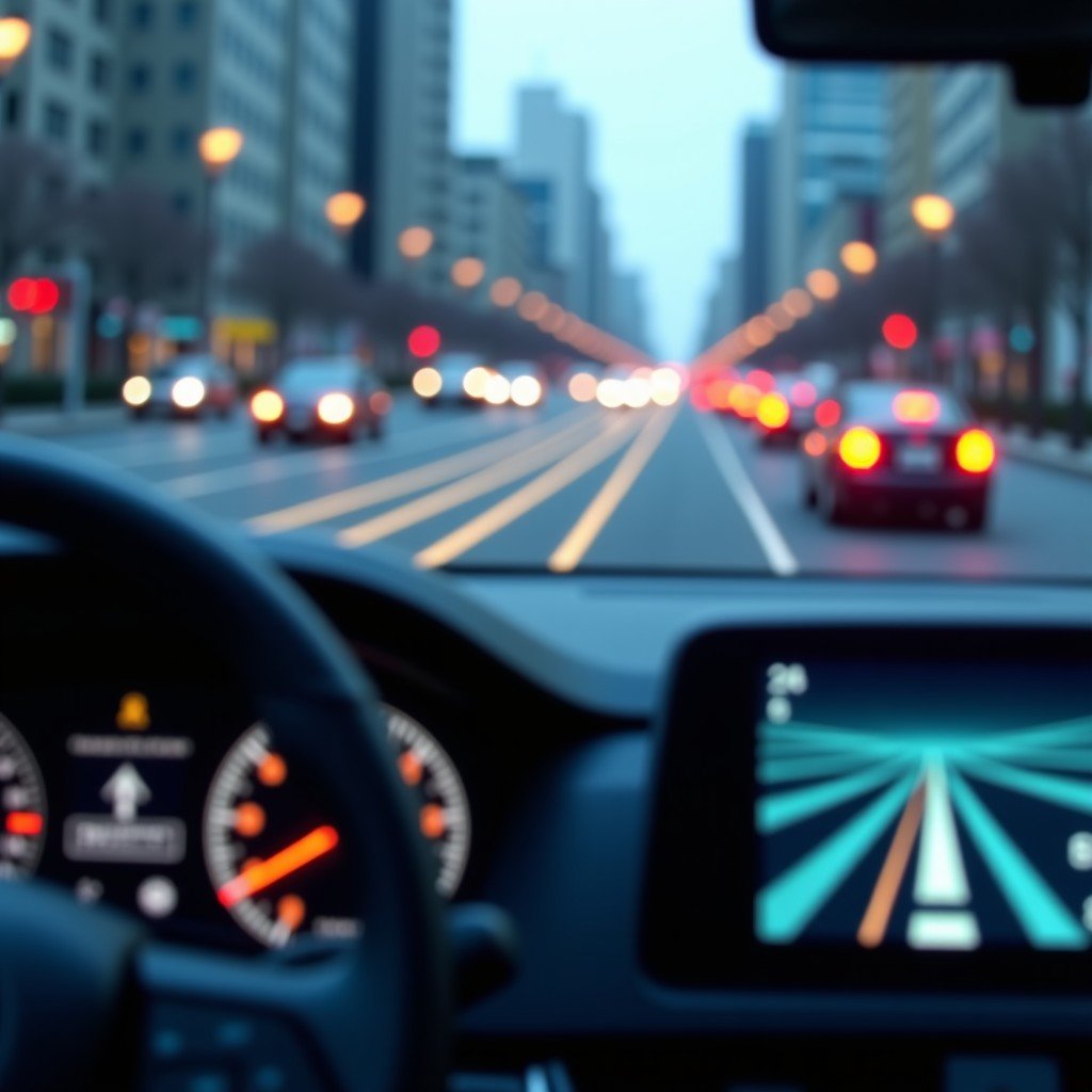 도시 도로의 상세한 시각적 안내