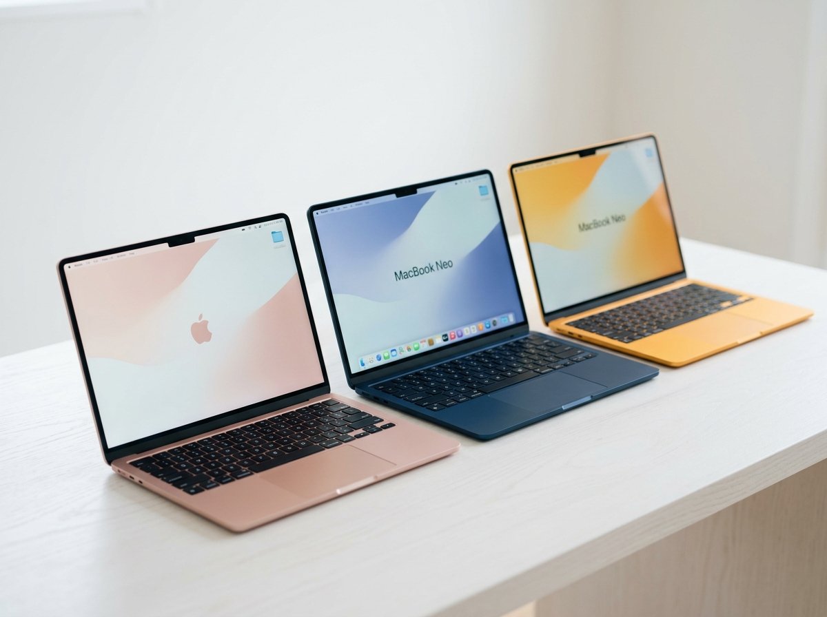 다양한 색상의 맥북 네오 제품군
