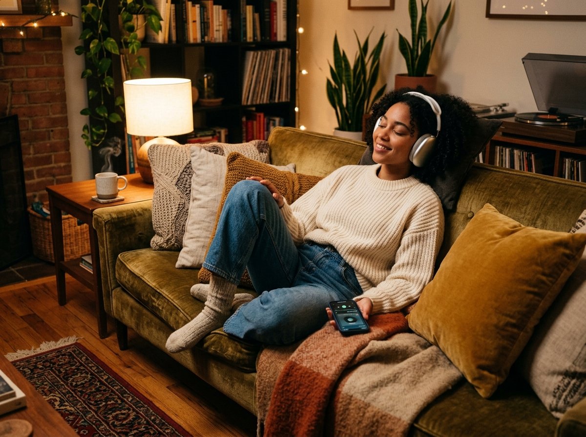 음악을 듣고 있는 사용자