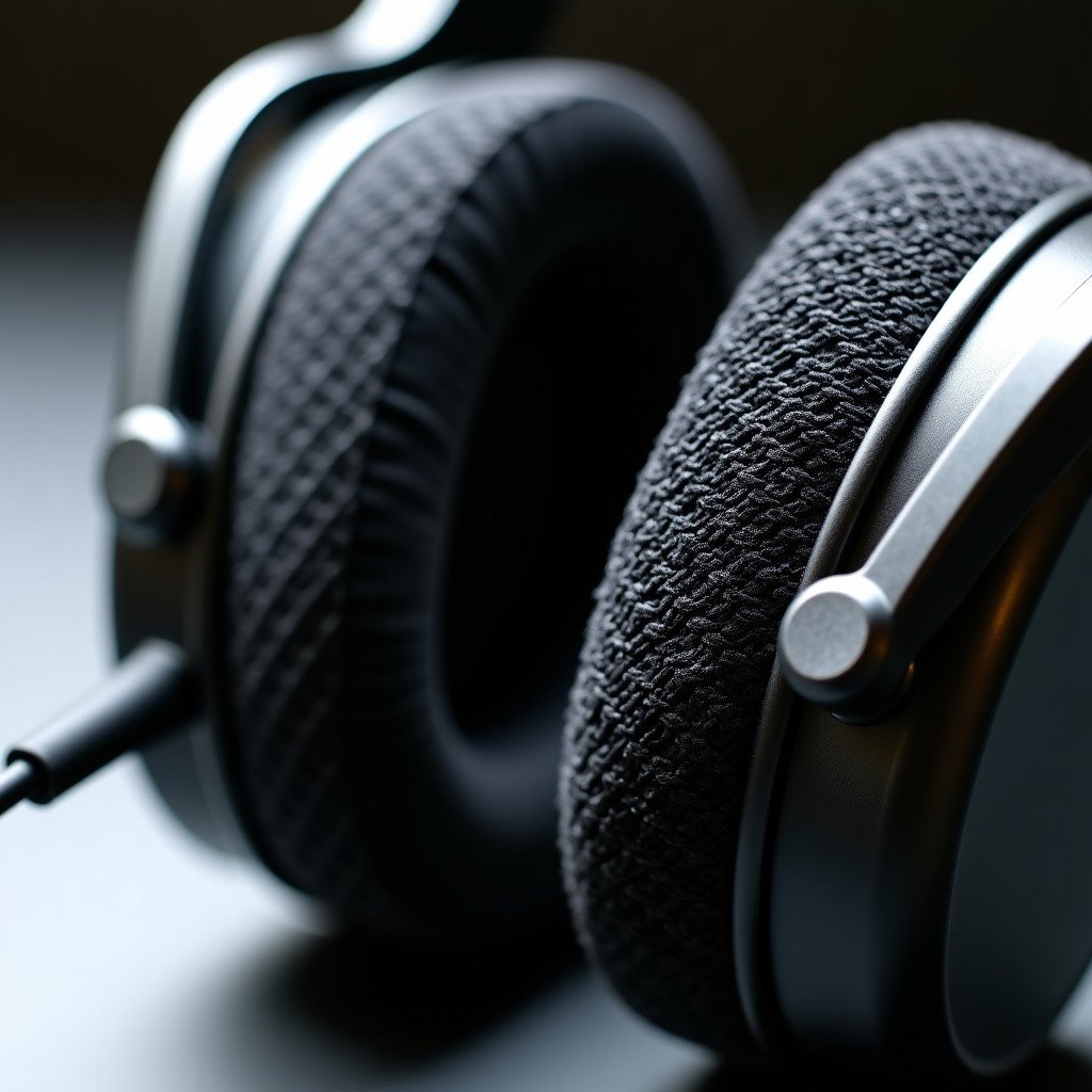 고급스러운 헤드폰의 질감