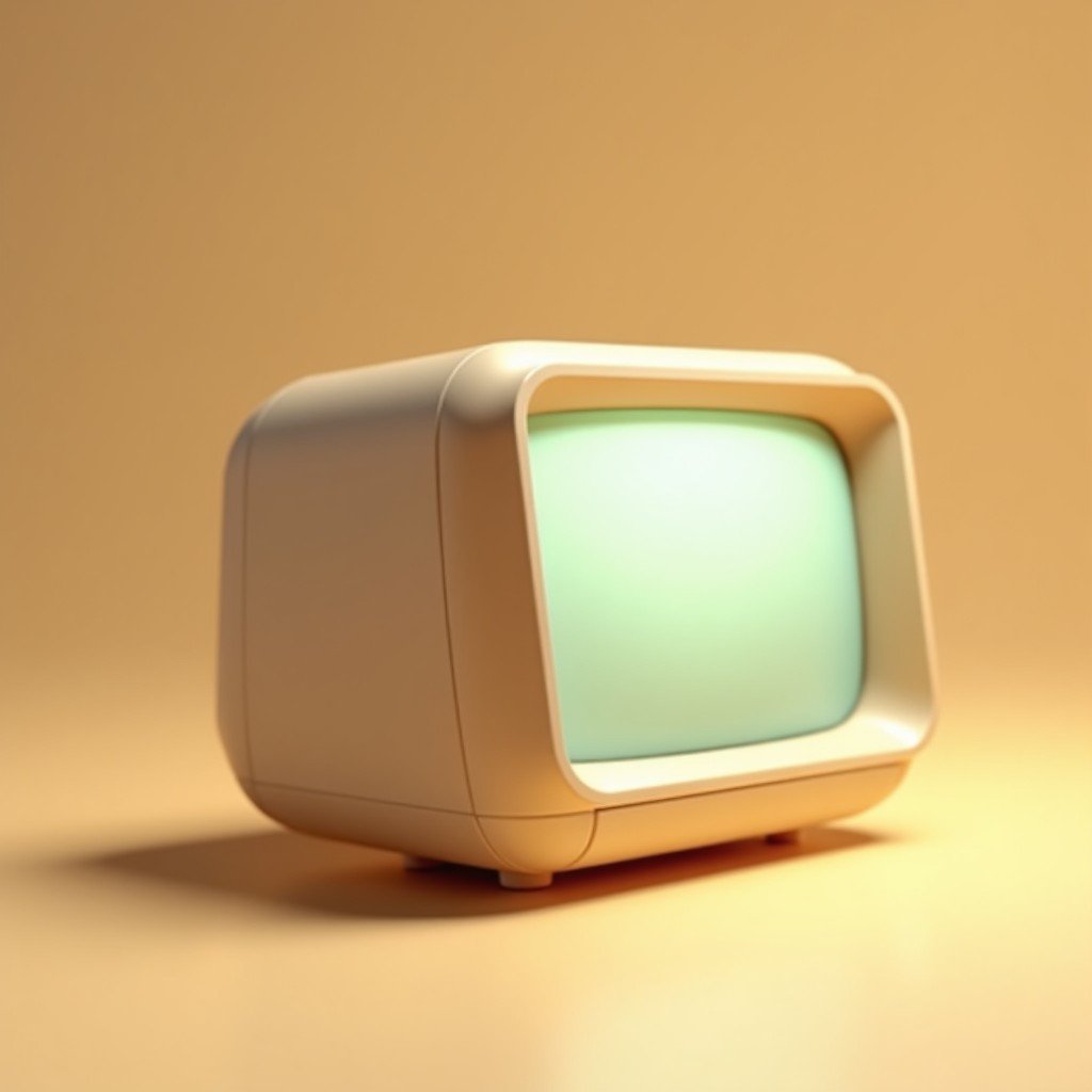 Close-up of a retro-styled modern smartphone accessory with beige vintage computer aesthetic, high-quality plastic texture, soft studio lighting, 4:3