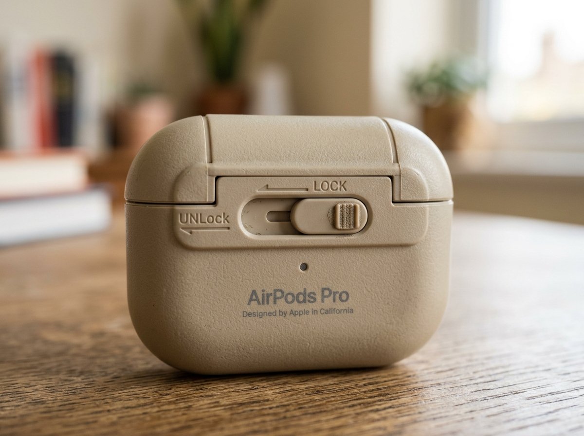 케이스의 잠금장치 버튼 디테일