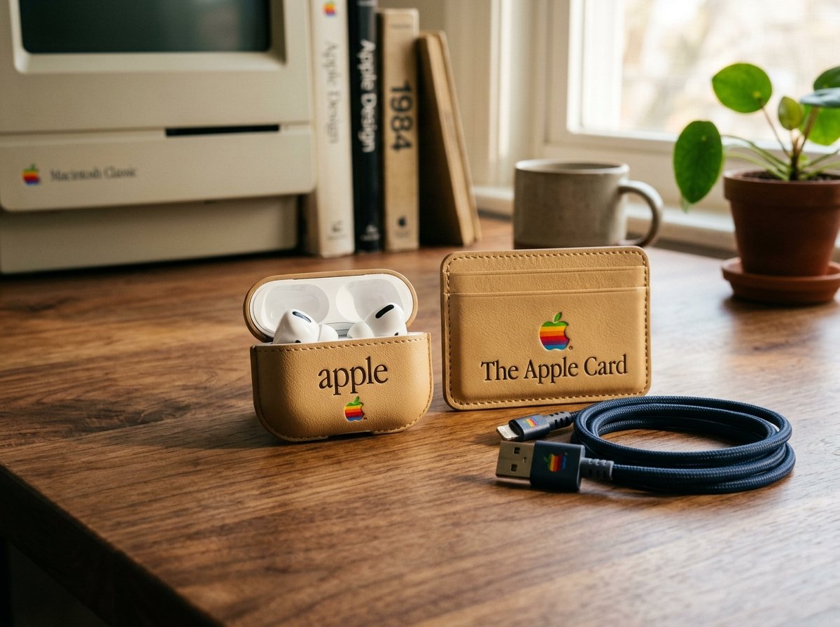 책상 위 매킨토시 스타일 액세서리 구성