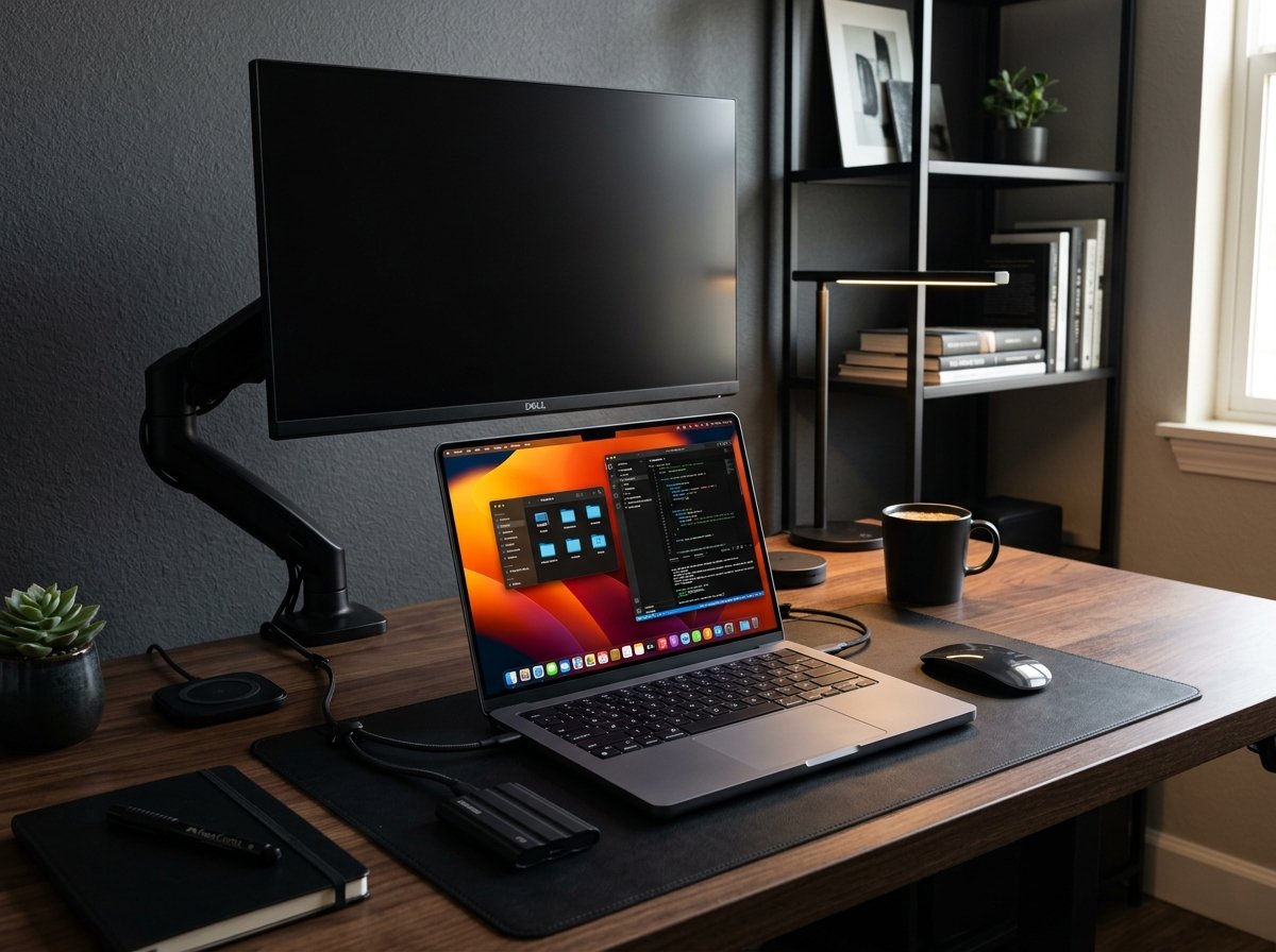 맥북과 주변기기들