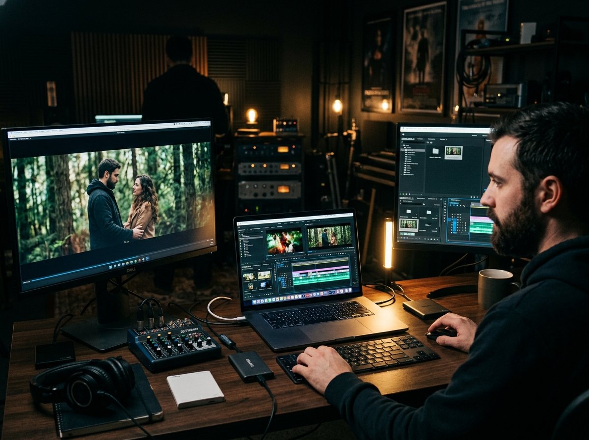 전문 작업 중인 맥북 프로