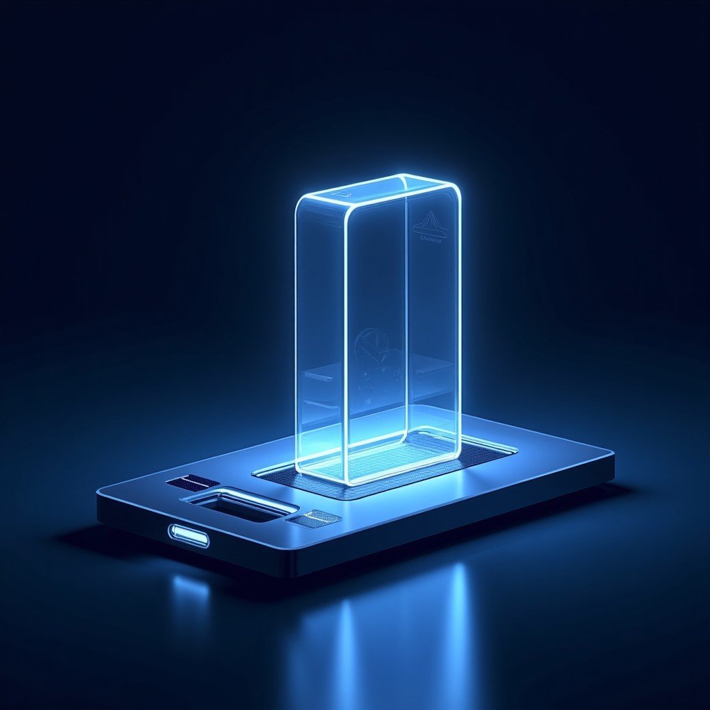 Abstract representation of future technology, clean lines, subtle glowing elements, high contrast, professional tech illustration, 4:3 aspect ratio.