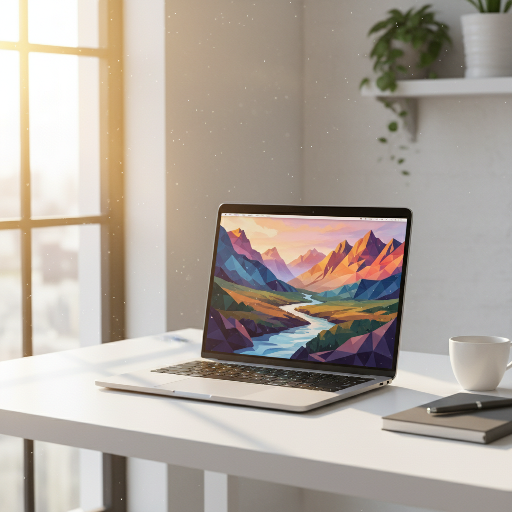 최신 맥북 에어 M5의 세련된 모습