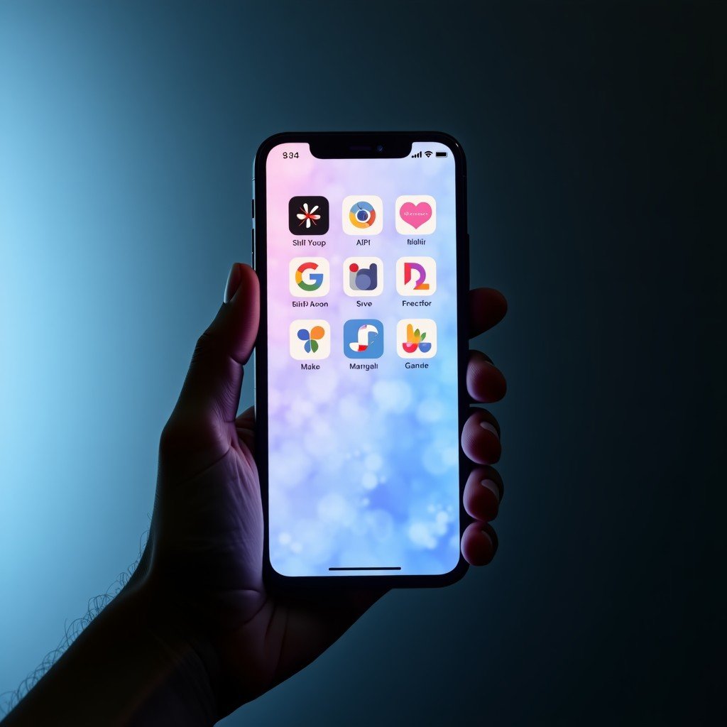 아이폰 화면에 떠 있는 다양한 생성형 AI 앱