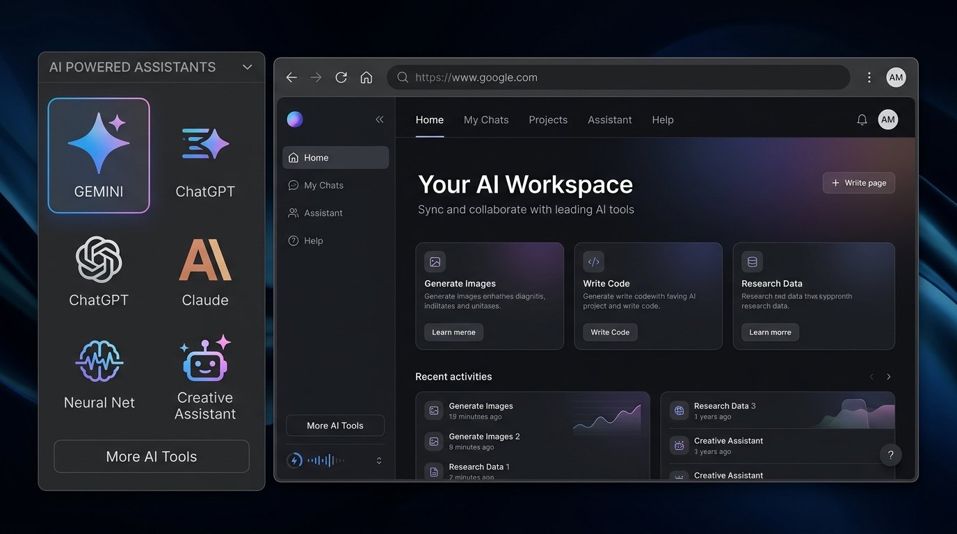 오페라 원 사이드바와 AI 도구