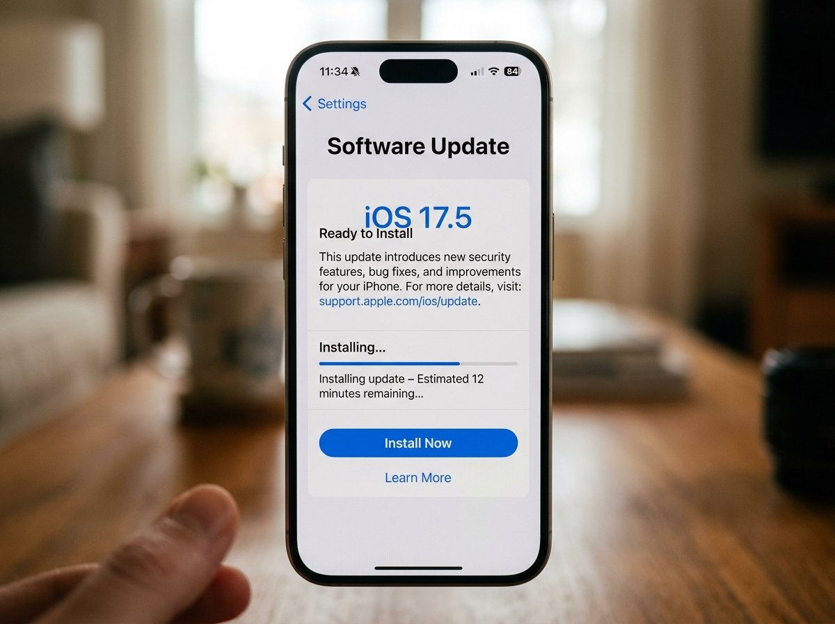 아이폰 소프트웨어 업데이트 화면