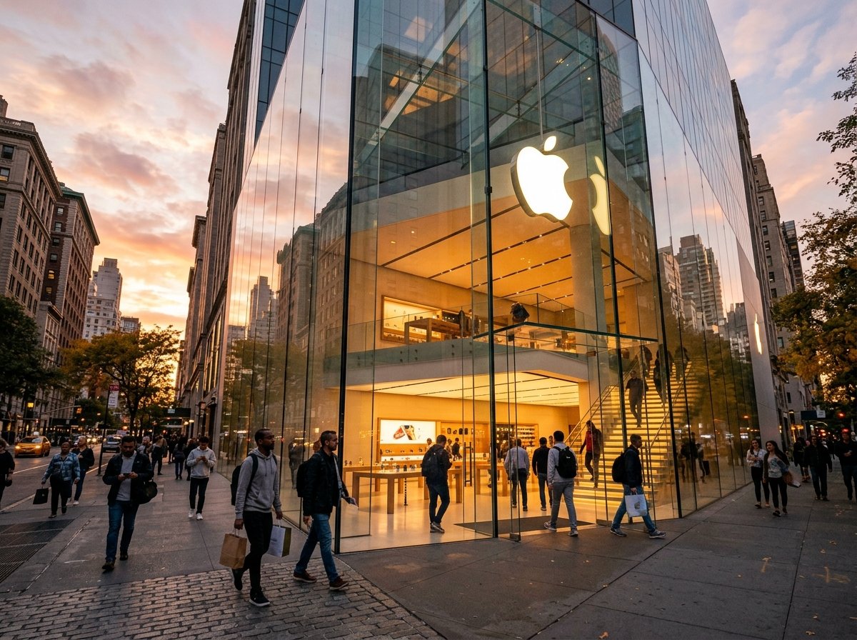 애플 스토어 앞의 모습