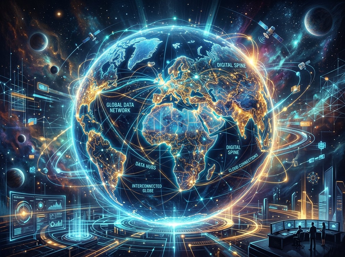 데이터와 네트워크가 연결된 미래 도시 이미지