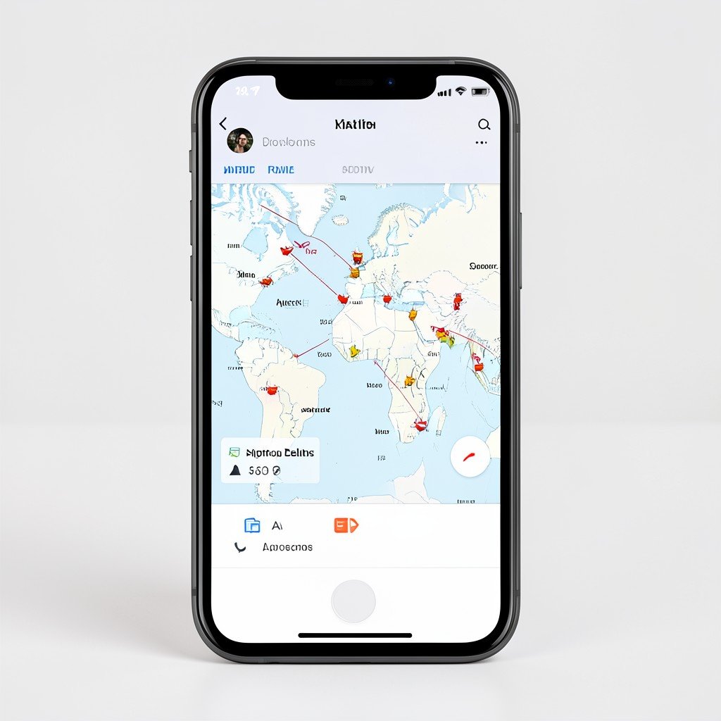 공항의 실시간 지연 정보를 확인하는 스마트폰 화면